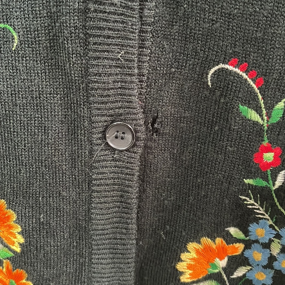 Vintage Embroidered Floral Cardigan - Picture 5 of 5